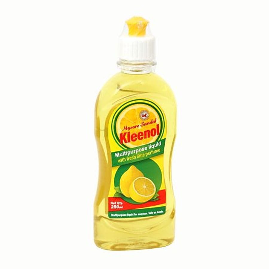 Mysore Sandal Kleenol Multipurpose Liquid, Fresh Lime Perfume, 250 Ml Bottle