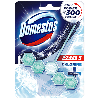 Domestos Chlorine Toilet Rim Block With Long Lasting Fragrance, 55 G