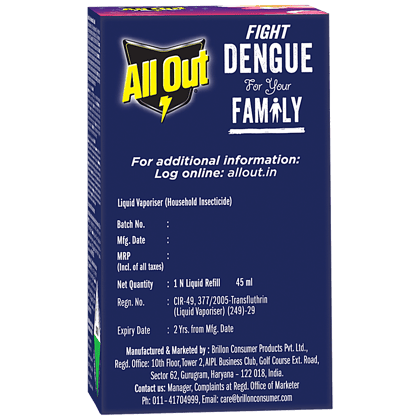 All Out Ultra Mosquito Repellant Refill, Floral Fragrance, 45 Ml