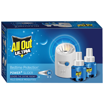 All Out Ultra Liquid Vaporizer/Mosquito Repellent, Kills Dengue, Malaria & Chikungunya Mosquitoes, 45 Ml (Machine + 2 Refills)