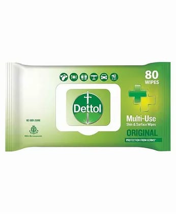 Dettol Original Multiuse Skin & Surface Wipes Pk80