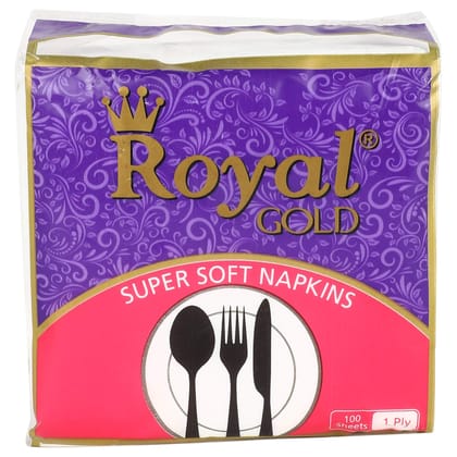 Royal Gold Tissue Paper Napkins, 100 Sheets (1 Ply)