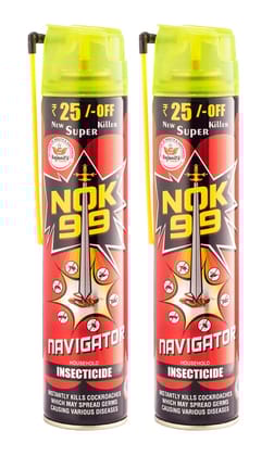 Nok-99 Navigator, Multipurpose Insect Killer Aerosol Instantly Kills Cockroaches Mosquitoes, 320 Ml (Pack Of 2) Nok-99 Navigator, Multipurpose Insect Killer Aerosol Instantly Kills Cockroaches Mosquitoes, 320 Ml (Pack Of 2)