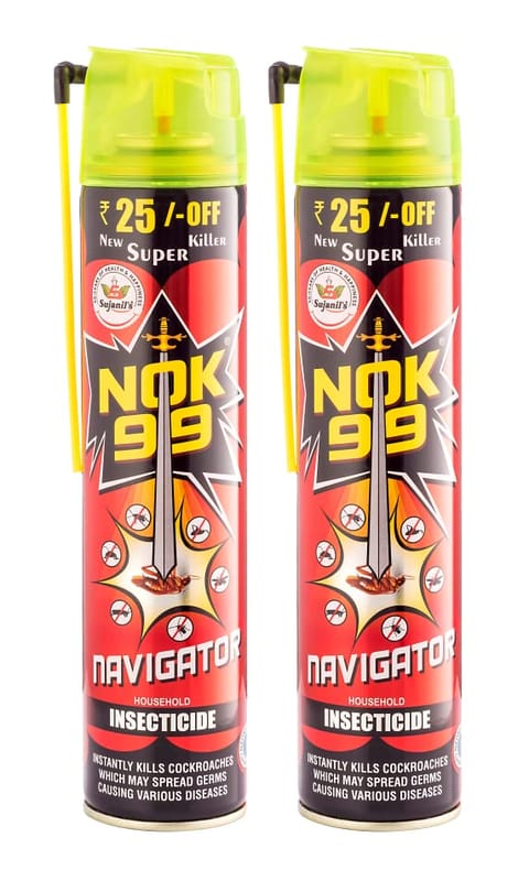 Nok-99 Navigator, Multipurpose Insect Killer Aerosol Instantly Kills Cockroaches Mosquitoes, 320 Ml (Pack Of 2)
