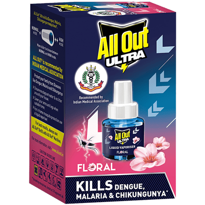 All Out Ultra Mosquito Repellant Refill - Floral Fragrance, 45 ml