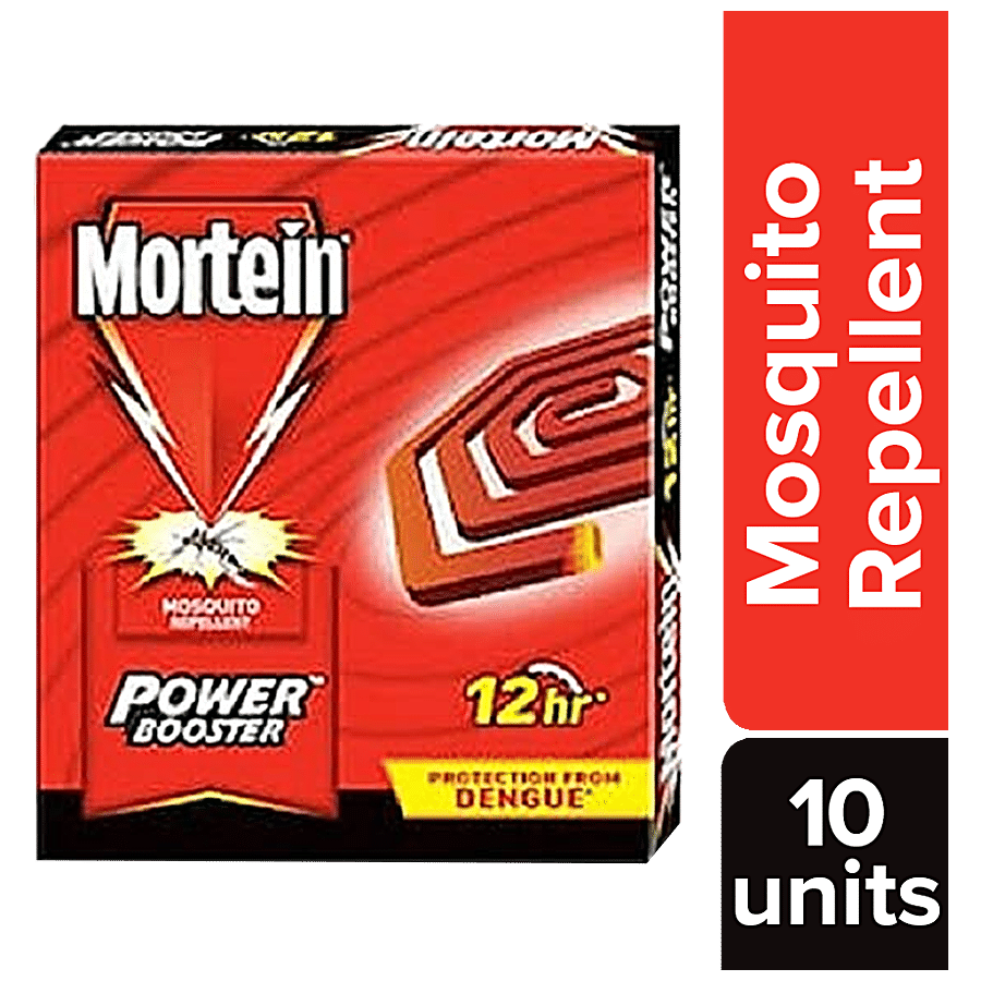 Mortein Power Booster Mosquito Repellent Coil, Pleasant Fragrance, 10 Pcs Carton