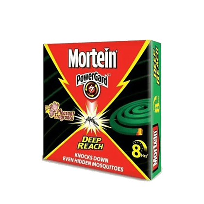 Mortein Powergard Coil, 100% Protection From Mosquitos For 8 Hrs, 10 Pcs