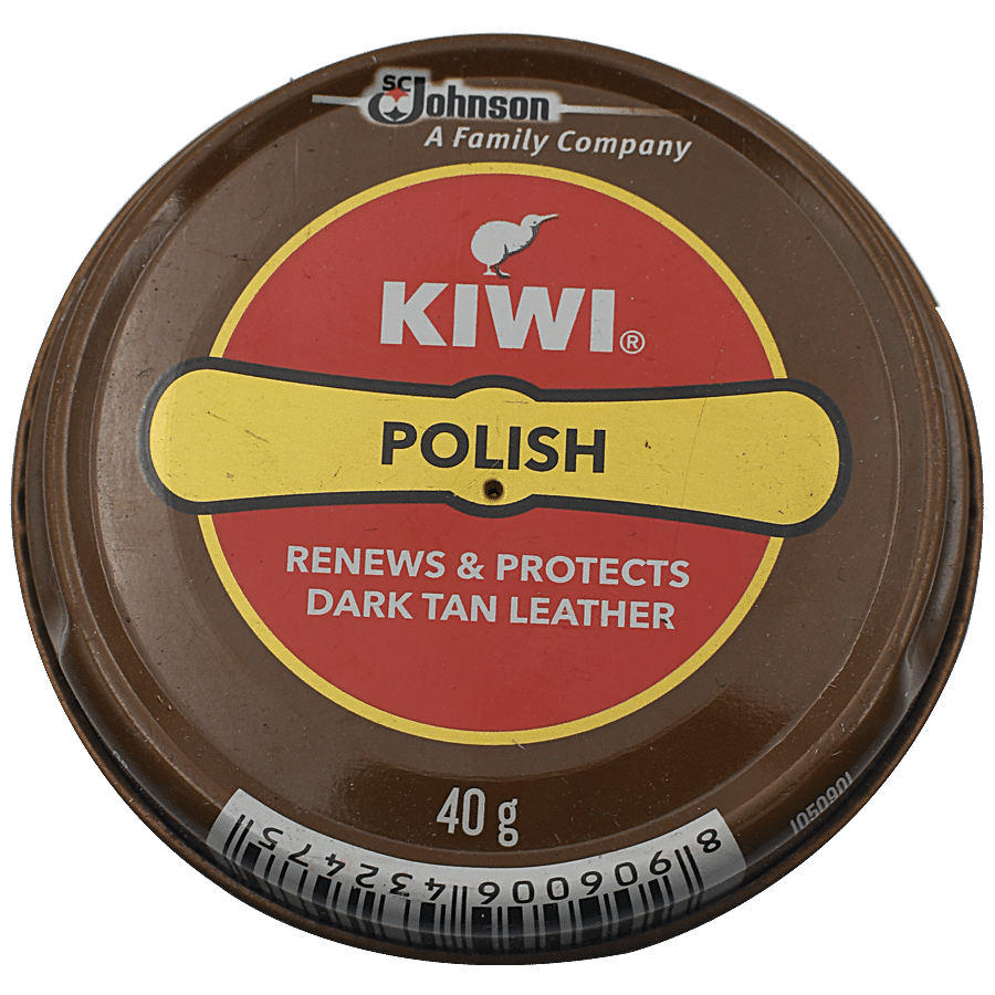 Kiwi Paste Shoe Polish, Dark Tan, 40 G