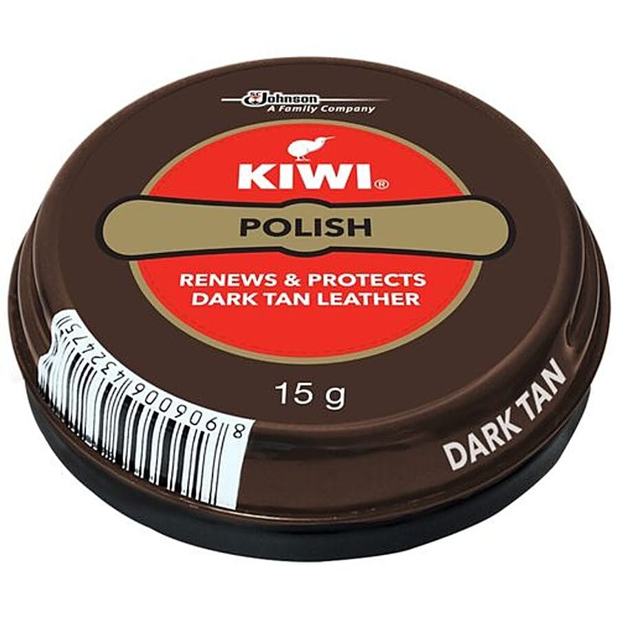 Kiwi Shoe Polish Paste, Dark Tan, 15 G
