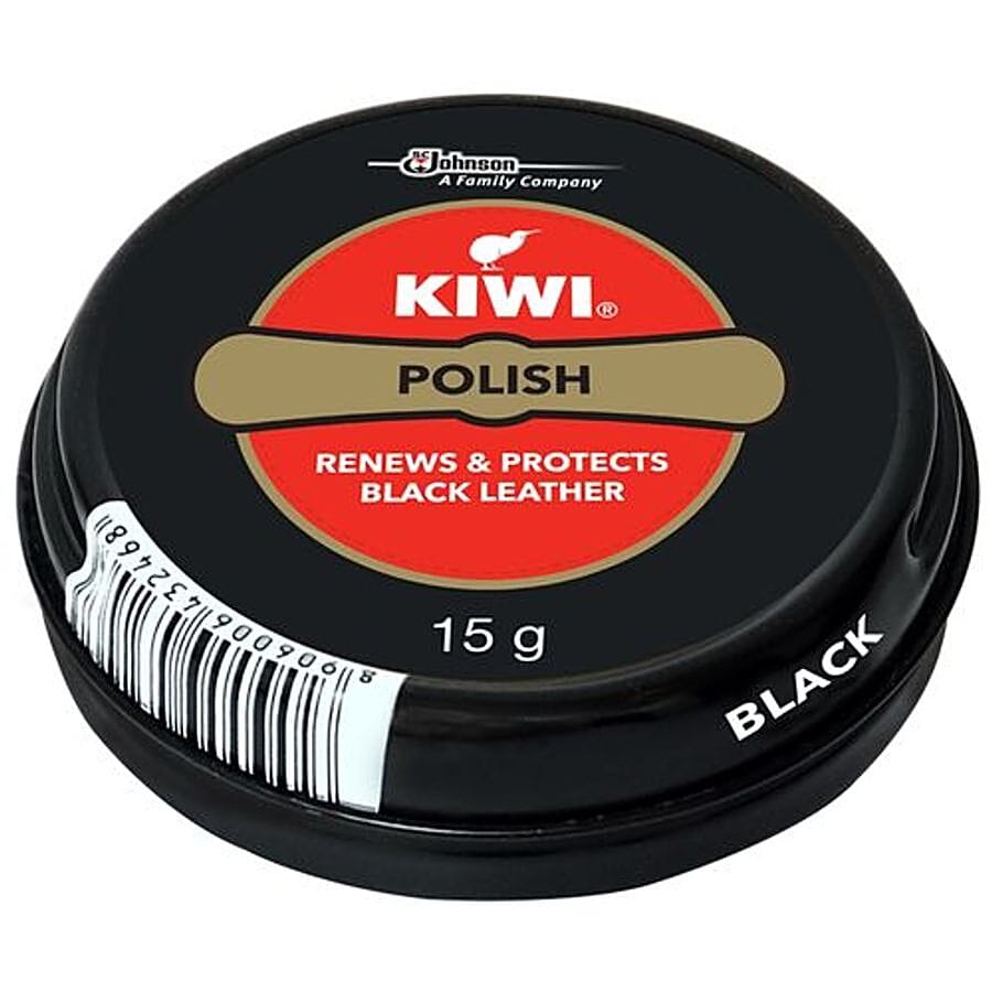 Kiwi Shoe Polish Paste, Black Leather, 15 G