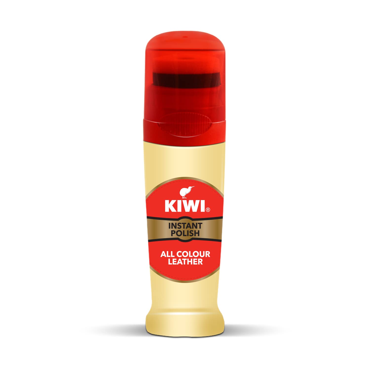 Kiwi Instant Liquid Shoe Polish Neutral, Nourishment, Protection, And Shine For All Leather, 75 Ml
