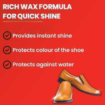 Kiwi Instant Liquid Shoe Polish Neutral, Nourishment, Protection, And Shine For All Leather, 75 Ml