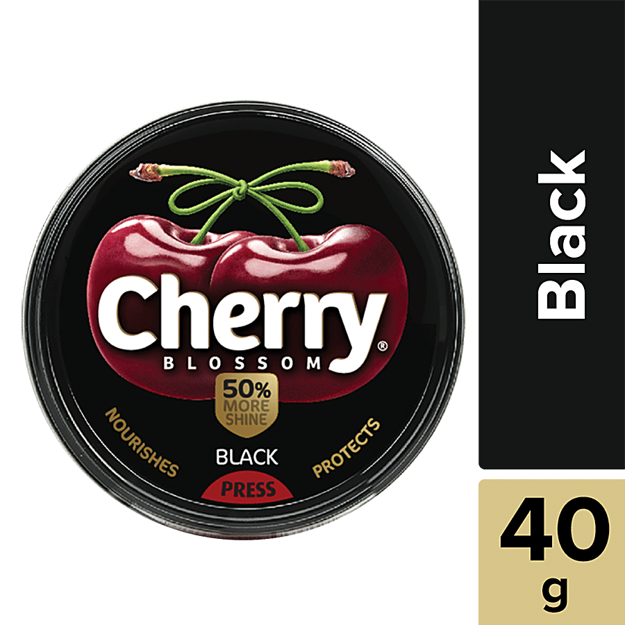 Cherry Blossom Wax Shoe Polish, Black, 40 G