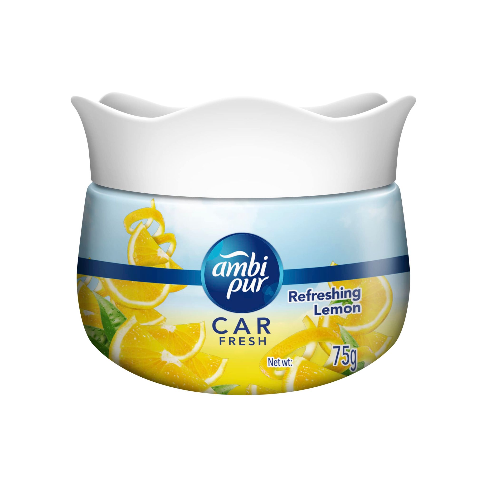 Ambi Pur Car Freshener Gel, Refreshing Lemon, 75 G