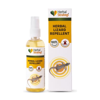 Herbal Strategi Natural Lizard Repellent Spray, Long Lasting Protection From Lizards, 100% Herbal, Eco Friendly & Biodegradable, 100Ml