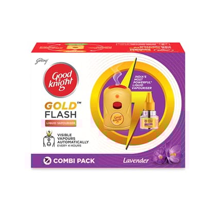 Good Knight Gold Flash Lavender Machine + Refill 45Ml Liquid