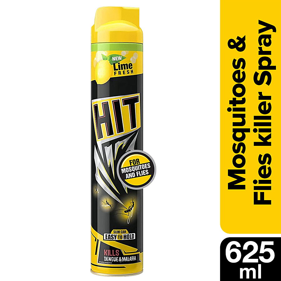Hit Mosquito & Fly Killer Spray, Lime Fragrance, 625 Ml