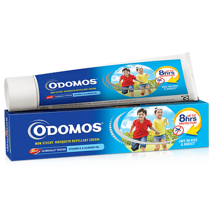 Odomos Cream, Non, Sticky Mosquito Repellent (With Vitamin E & Almond), 50 G Tube
