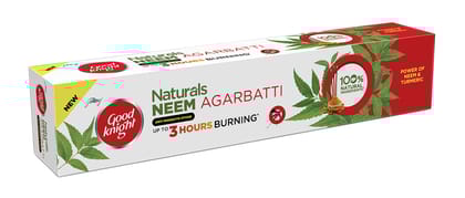 Good Knight Naturals Neem Agarbatti, Anti, Mosquito Sticks, Natural Fragrance, Low Smoke