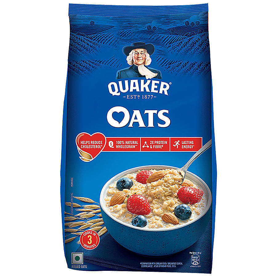 Quaker Oats, Natural Wholegrain, Nutritious Breakfast Cereals, Dalia Porridge, Easy To Cook, 1.5 Kg Pouch