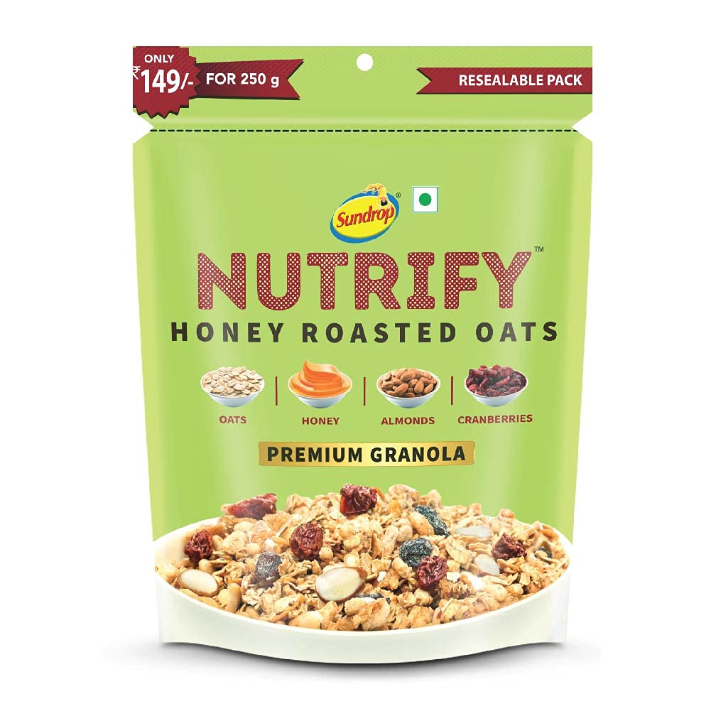Sundrop Nutrify Honey Roasted Oats, 250 G