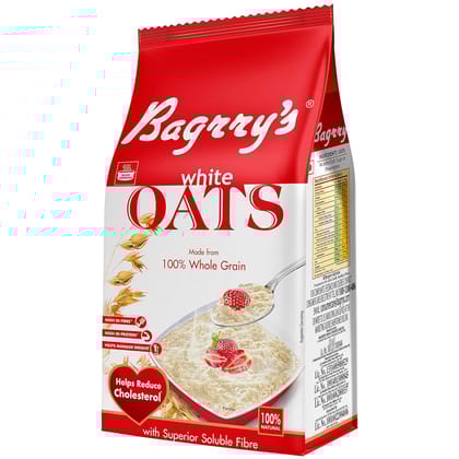 Bagrry's White Oats, Natural Whole Grain, 1 Kg