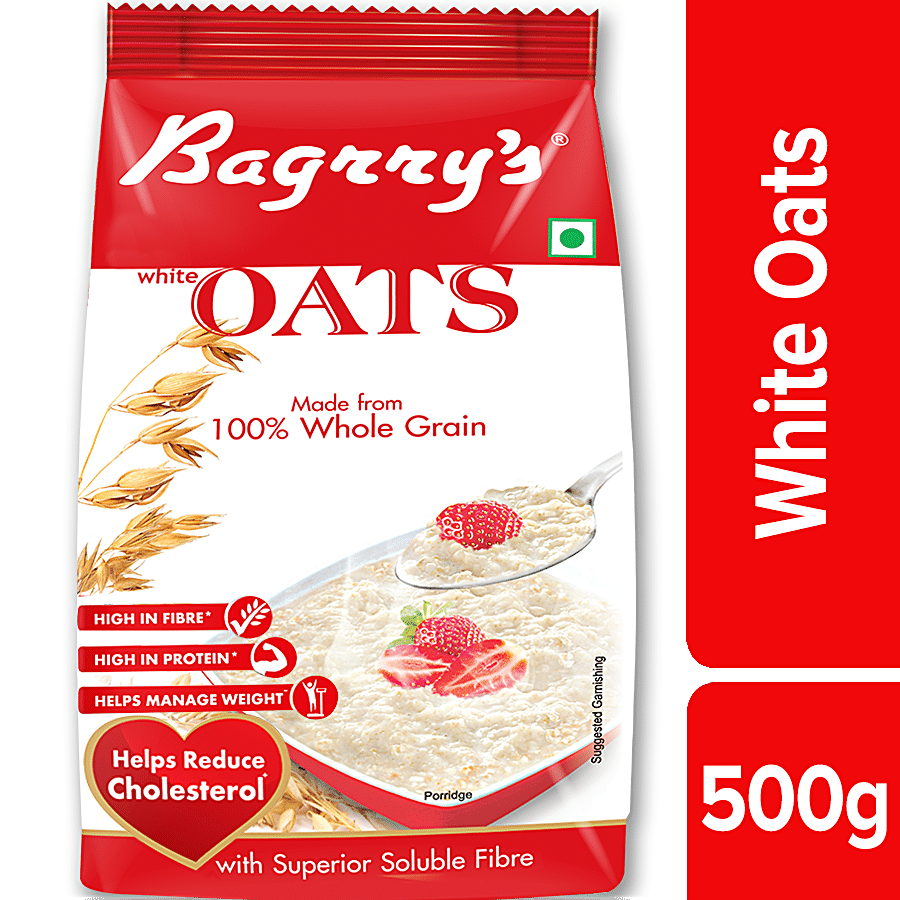 Bagrrys Bagrry`S White Oats, With 100% Whole Grains 500 Gm Pouch