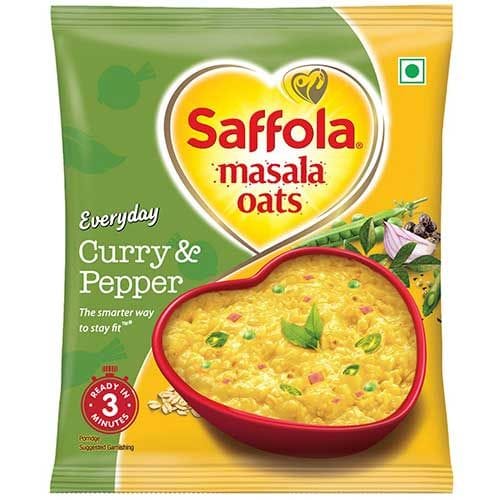 Saffola Masala Oats Curry & Pepper, 38G