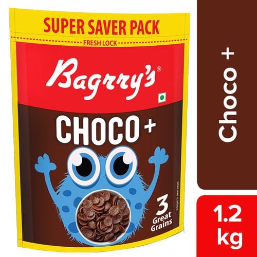Bagrrys Bagrry`S Choco+ With 3 Great Grains, Oats Whole Wheat And Ric 1.2 G, 1.2 G