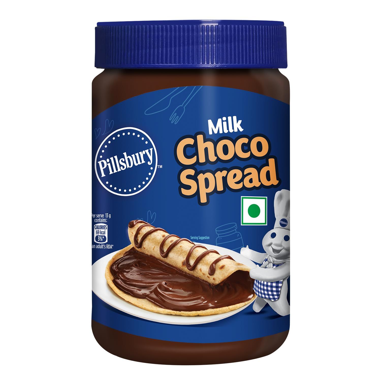 Pillsbury Milk Choco Spread, No Artificial Preservative |Tasty & Chocolaty, Top It On Cookies, Cho, 290G