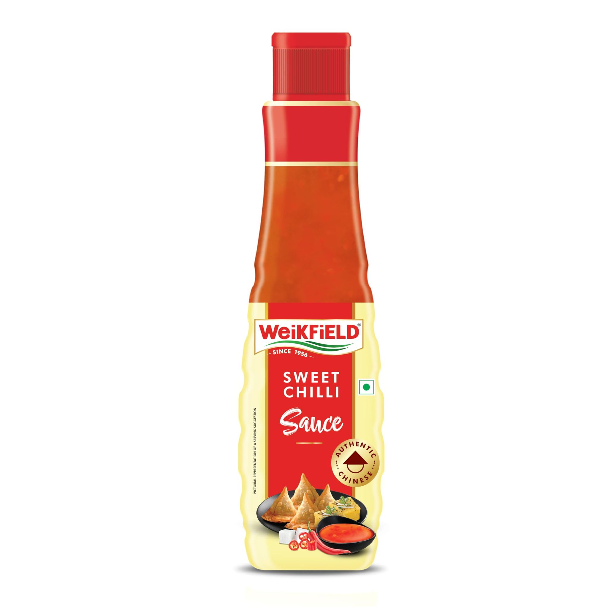 Weikfield Sweet Chilli Sauce, Makes For A Delicious Sauce Or Dip, Authentic Taste, 100% Vegetarian, 400G Bottle