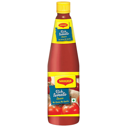 Maggi Tomato Sauce, No Onion No Garlic, 500 G Bottle