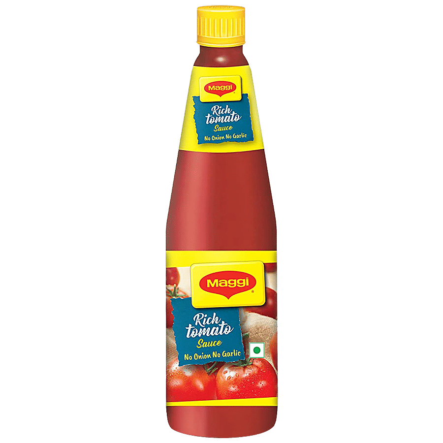 Maggi Tomato Sauce, No Onion No Garlic, 500 G Bottle