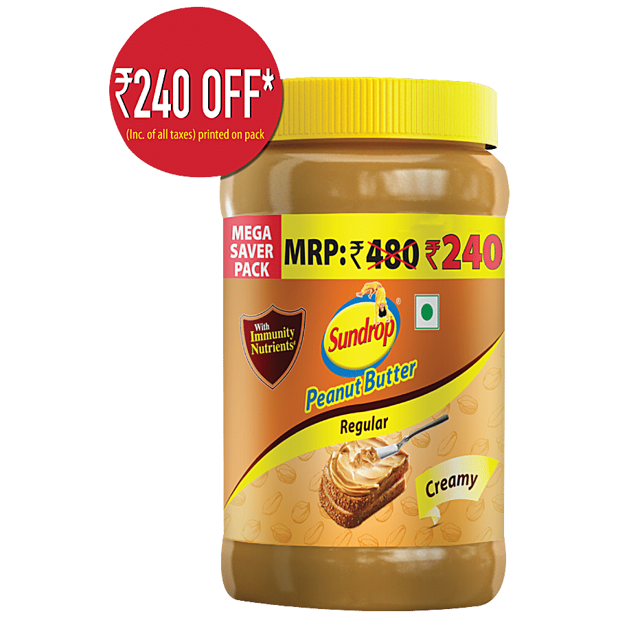 Sundrop Peanut Butter, Creamy, Rich In Protein, Spreads, 924 G