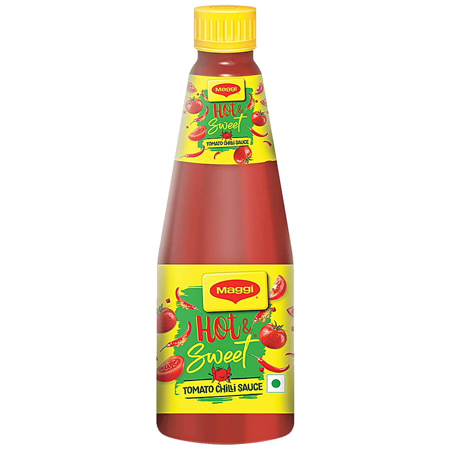 Maggi Hot & Sweet, Tomato Chilli Sauce, Versatile Condiment For Salted, Savoury, Fried Snacks, 1 Kg Bottle