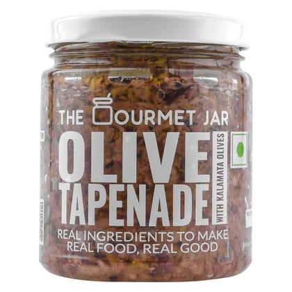 The Gourmet Jar Olive Tapenade For Sandwich And Pasta, Nutty Dip With Kalamata Olives, Gluten Free, Nut Free Spreads, 180 Gm