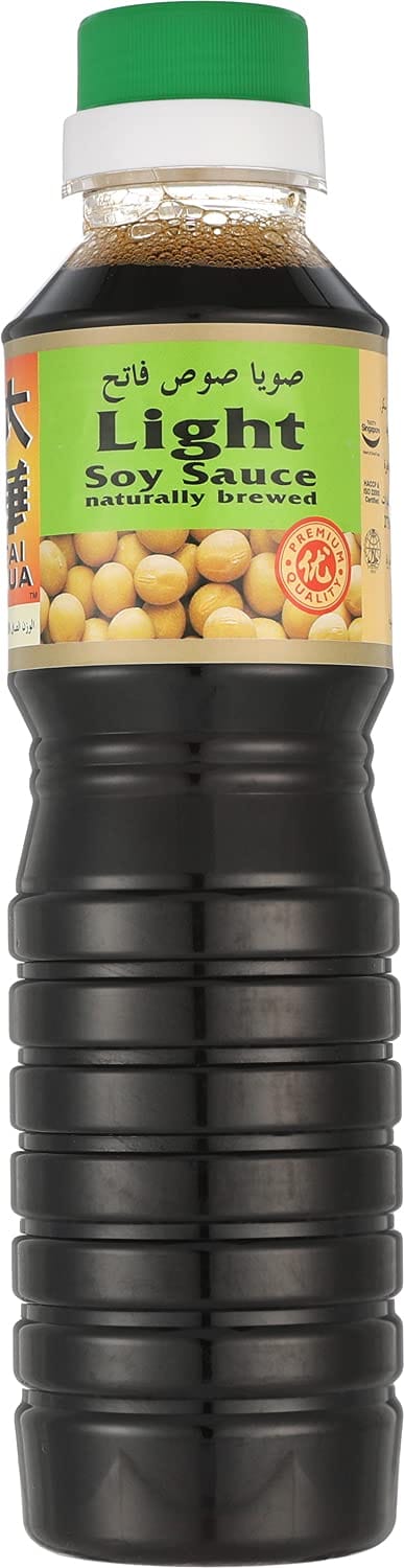 Tai Hua Light Soy Sauce Naturally Brewed (320Ml) Product Of Singapore, Naturally Brewed Soy Beans Contains No Msg "(Halal Certified)