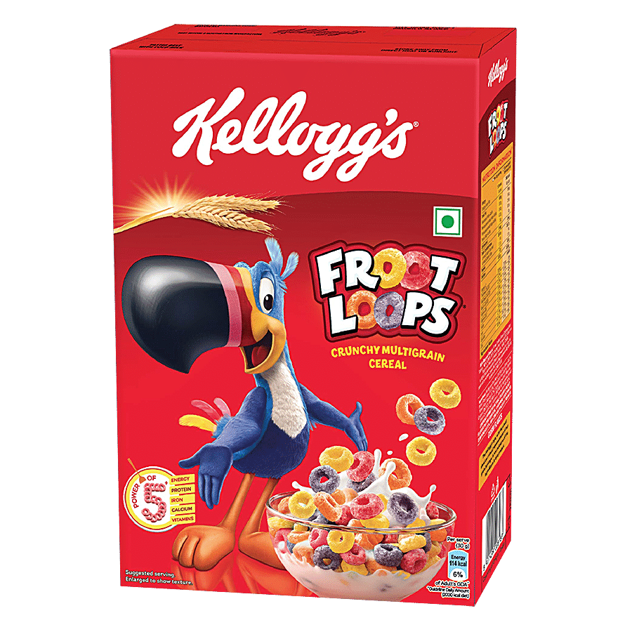 Kellogg's Froot Loops, Crunchy Multigrain Cereal, 285 G