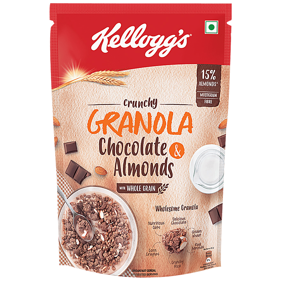 Kelloggs Crunchy Granola, Chocolate & Almonds, 450 G Pouch