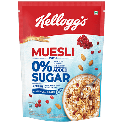 Kellogg's Muesli, With 0% Added Sugar, 500 G Pouch