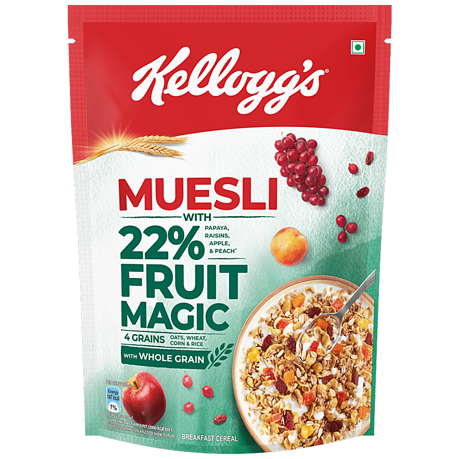 Kelloggs Muesli - With 22% Fruit Magic, 500 g Pouch