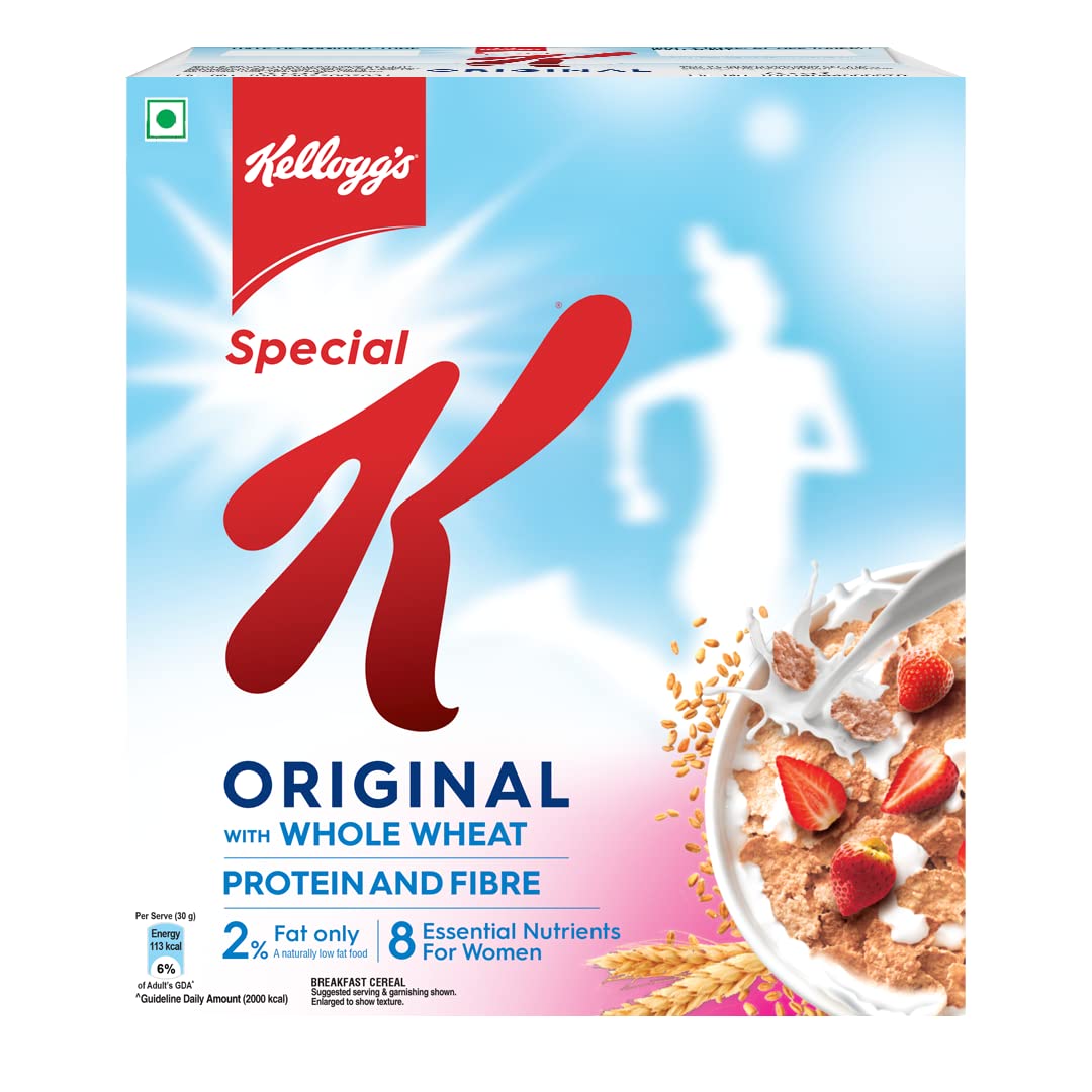 Kellogg's Special K Original With Whole Wheat, Only 2% Fat, Source Ofprotein & Fibre, Naturally Low Fat, Naturallycholesterol Free, 290G