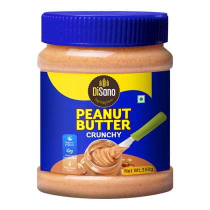 Disano Peanut Butter, Crunchy, Classic, 25% Protein With Vitamins & Minerals, 350Gm