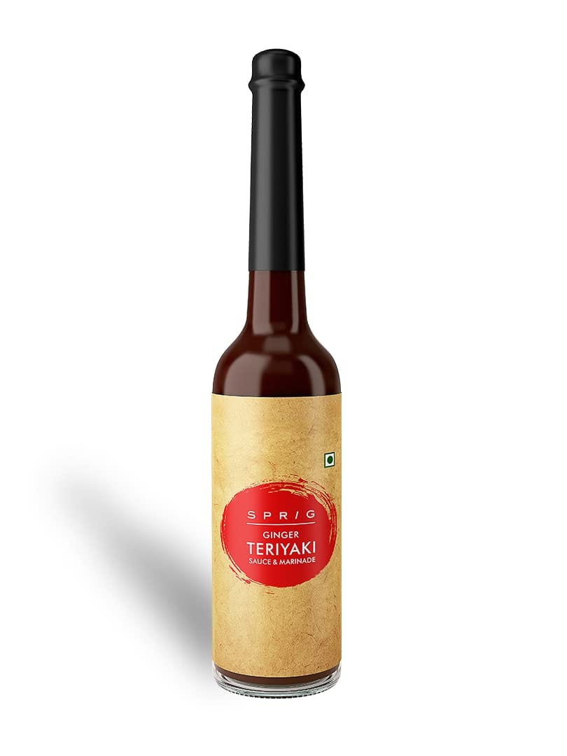 S P R I G Sprig Ginger Teriyaki Sauce And Marinade, From Fresh Ginger, Teriyaki Sauce For Cooking, Use As Teriyaki Dipping Sauce, Marinade & Salad Dressing, Make Stir, Fry Bowls And Fried Rice, 120 G