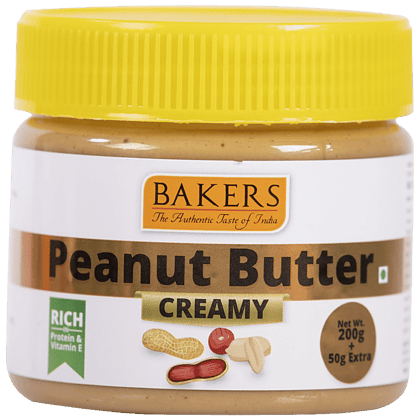 Bakers Peanut Butter Creamy, Rich In Protein & Vitamin E, 200 G