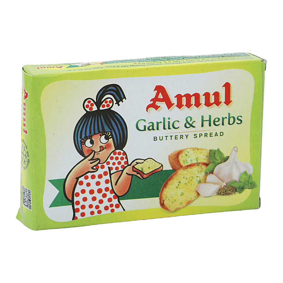 Amul Garlic & Herbs Buttery Spread, 100 G Carton