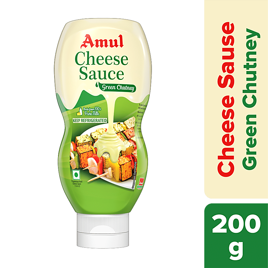 Amul Cheese Sauce, Green Chutney, 200 G