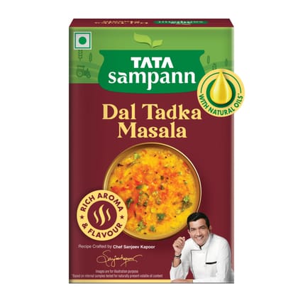 Tata Sampann Dal Tadka Masala With Natural Oils, 100G, Dal Tadka Masala Powder, Crafted By Chef Sanjeev Kapoor, With Chefs Exclusive Tip, Rich Aroma & Flavour