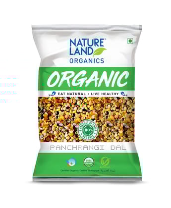 Natureland Organics Panchrangi Dal/Mix Dal, 500 Gm, Organic Healthy Pulses