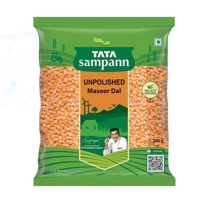 Tata Sampann Unpolished Masoor Dal Split, 500G
